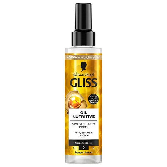 Gliss Oil Nutritive Hair Care Serum - Nourishes, Protects, and Smoothes Damaged Hair | Omega 9 & Marula Oil
