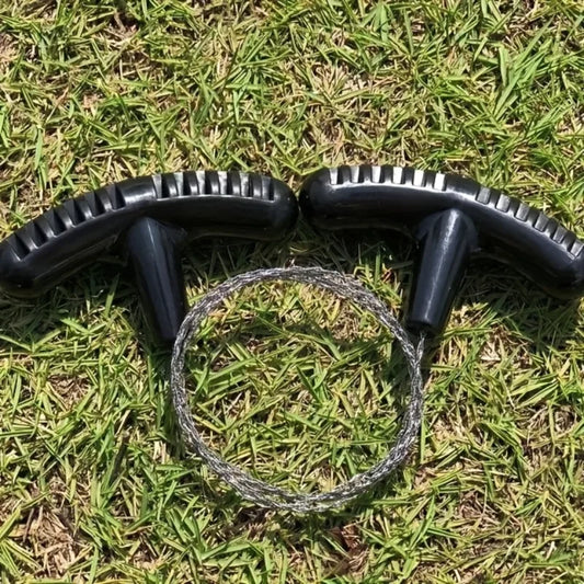 Portable Stainless Steel Wire Saw with Finger Handles for Camping, Hiking & Survival