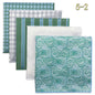 5-Pack Men's Microfiber Pocket Squares 12.6 in (32 cm) - Jacquard Woven Wedding & Formal Handkerchiefs, Assorted Patterns