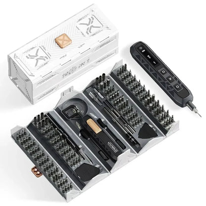 180-in-1 Precision Electric Screwdriver Set Magnetic Phillips Torx Hex Bits with LED Case