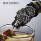 Zinc Alloy Animal Head Wine Pourer - Decorative Bottle Pour Spout & Stopper (Deer, Elk, Lion, Leopard, Wolf, Eagle, Dragon)