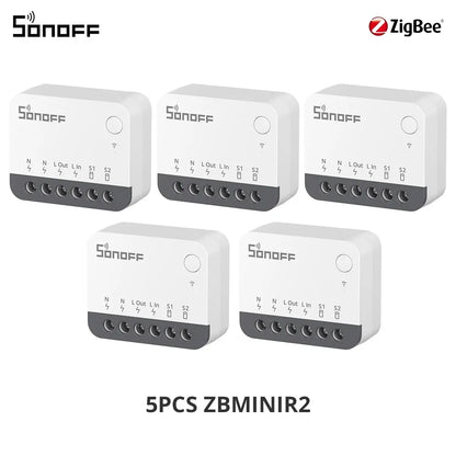 SONOFF ZBMINIR2 Extreme Zigbee Smart Switch Detach Relay External Switch Remote Control via eWeLink Compatible With Zigbee Hub