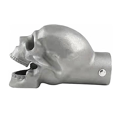 Alloy Skull Exhaust Tip, 5cm Pipe Fit, 1 or 2 Pieces