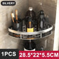 No-Drill Aluminum Alloy Bathroom Shower Shelf Wall-Mounted Shampoo Rack and Kitchen Organizer