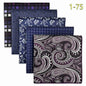 5-Pack Men's Microfiber Pocket Squares 12.6 in (32 cm) - Jacquard Woven Wedding & Formal Handkerchiefs, Assorted Patterns