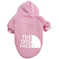 Large Dog Hoodie Autumn Winter Dog Face Text Pattern Jacket for French Bulldog, Labrador
