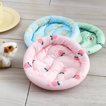 Plush Small Pet Nest Mat for Hamsters & Guinea Pigs - Polar Fleece Bed, S (5.5in/14cm) & L (8.1in/20.5cm)