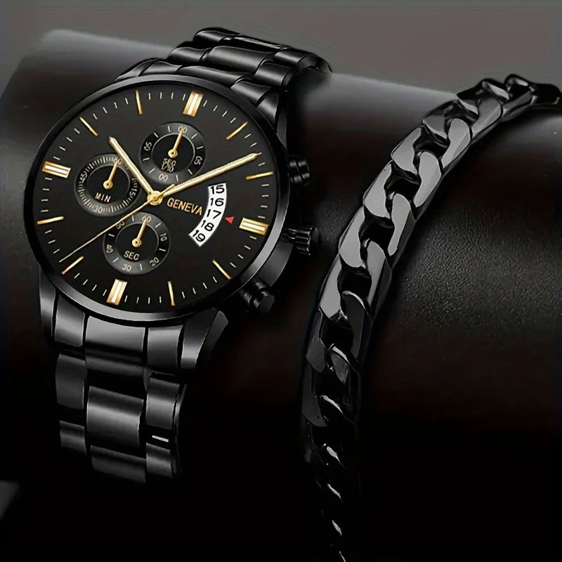 Women's Fashion Round Quartz Bracelet Watch - 41mm Numberless Dial, 220mm (8.66in) Band