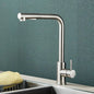 Matte Black Pull-Out Kitchen Faucet Flexible Spout 2 Modes Stream & Spray 304 Stainless Steel Deck-Mount Hot Cold Mixer