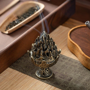 Portable Incense Burner Small Tabletop Ornament for Home & Office Aromatherapy Decor Collectible