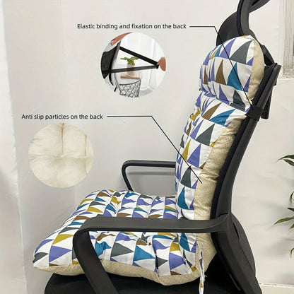 Ergonomic Office Seat Cushion with Integrated Lumbar Backrest for Home, Car & Office