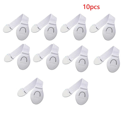 Baby Safety Drawer & Cabinet Locks — 10 or 20 Pack Adjustable Webbing Strap Latches for Childproofing