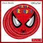 Spiderman Kids Birthday Party Supplies - Disposable Tableware Set with Plates, Cups, Napkins & Favor Bags