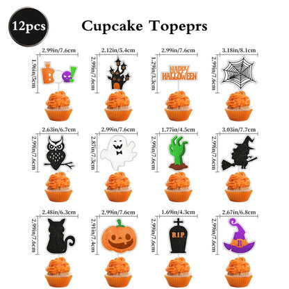 Halloween Party Decoration Set, Banner, Garland, Spider Web and More