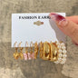 Gold Butterfly & Heart Dangle Earrings Set – Acrylic Drop Jewelry for Women