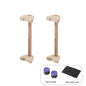 2-Pack Wooden Push-Up Stands — Non-Slip Beech Parallettes for Calisthenics & Home Fitness