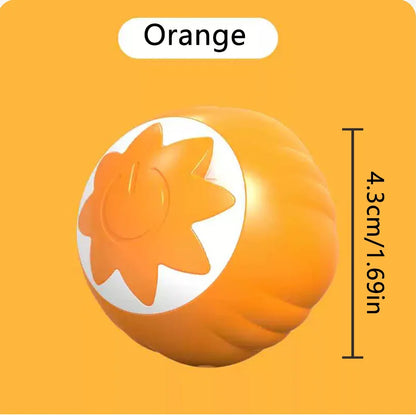 Automatic Rechargeable Cat Toy Ball — Motion-Activated Interactive Rolling Teaser with Plush Tail, USB-C