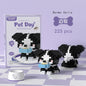 18 Styles Little Dog Cat Cute Pet Small Building Block Model Series Ornaments Children's Toys Miniature Bricks