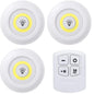 Dimmable Battery-Operated LED Under-Cabinet Light with Remote — Closet, Wardrobe & Bathroom Night Lamp