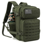 Tactical 25L Laser-Cut MOLLE Backpack - 900D Polyester Water-Resistant Daypack with Velcro Patch Panel, 15.7 x 9.8 x 9.8 in (40 x 25 x 25 cm)