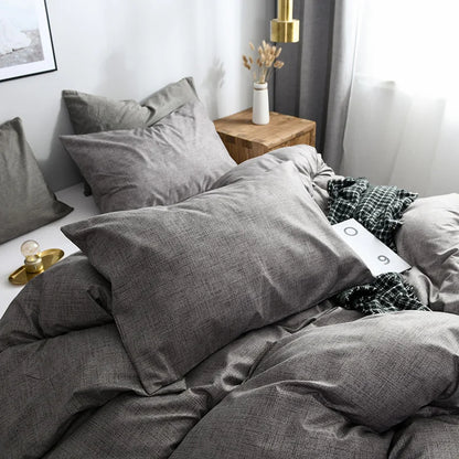Microfiber Duvet Cover Set – Solid Color 2/3‑Piece Bedding with Pillowcases (Twin/Full/Queen/King/EU)