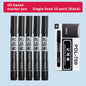 10-Pack Large Tip Black Non-Erasable Marker Pens — Permanent Markers for Labeling, Notation & Crafts