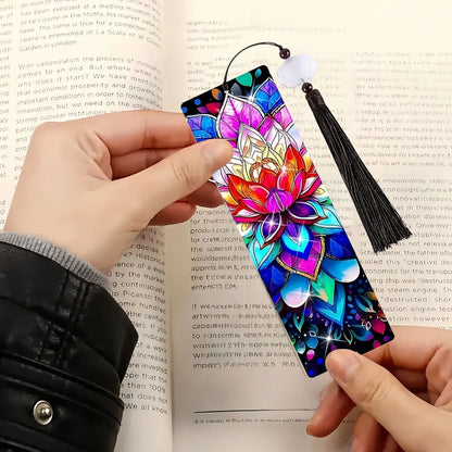 8-Piece Floral Diamond Painting Bookmark Craft Kit