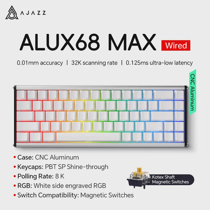 68-Key Hot-Swappable Mechanical Bluetooth & USB Compact Gaming Keyboard with RGB Backlight