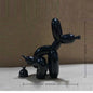 Modern Art Squat Balloon Dog Animal Decorative Statue, Suitable for Interior Living Room Farmhouse Bedroom Office Cabinet Wood