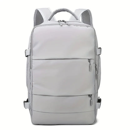Spacious Travel Backpack – Multifunctional Carry-On with Luggage Strap, Casual Unisex Daypack