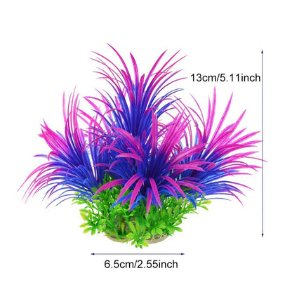 Artificial Aquarium Plants — Plastic Underwater Decorations for Fish Tanks, Realistic Aquarium Decor