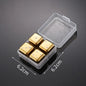 Stainless Steel Reusable Whiskey Stones - Quick-Freeze Ice Cubes with Storage Tray for Whiskey Wine Beer