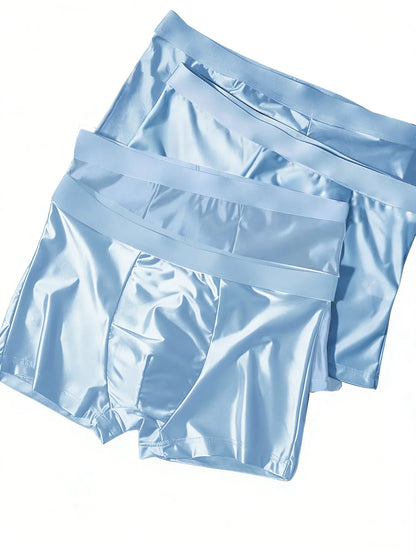 Men's Ice Silk Boxer Briefs - 4-Piece Pack