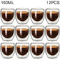 Double Wall Borosilicate Glass Tea Cups 80ml & 150ml, 2–18 Pc Clear Kung Fu Coffee & Milk Mugs