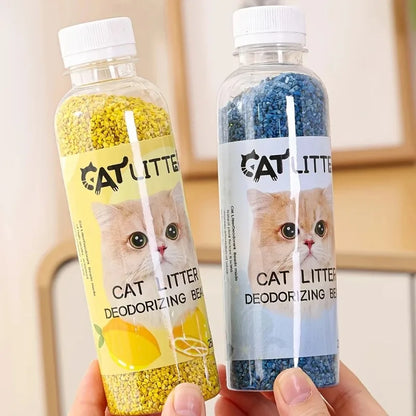 Cat Litter Deodorizer Beads Bottle - Odor Eliminator & Litter Box Freshener