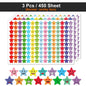 450-3000 Sheet Happy Face Stars Reward Sign Stickers Pack DIY Skateboard Suitcase Stationery Decals Decor Phone Laptop Gift Toys