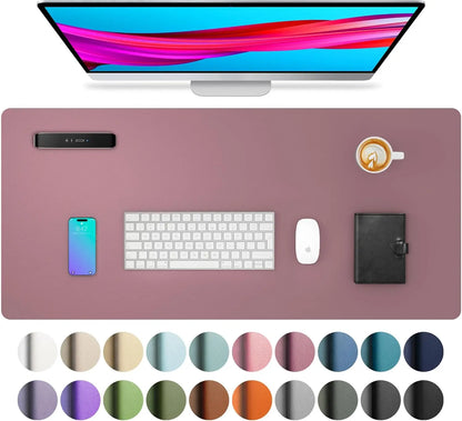 Large Waterproof PU Leather Desk Mat for Office & Home — Keyboard, Mouse & Writing Pad