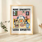 More Espresso Less Depresso Black Cat Wall Print, Coffee Cat Poster, Kitchen Art, Handmade Cat Coffee Poster, Coffee Bar, Unique