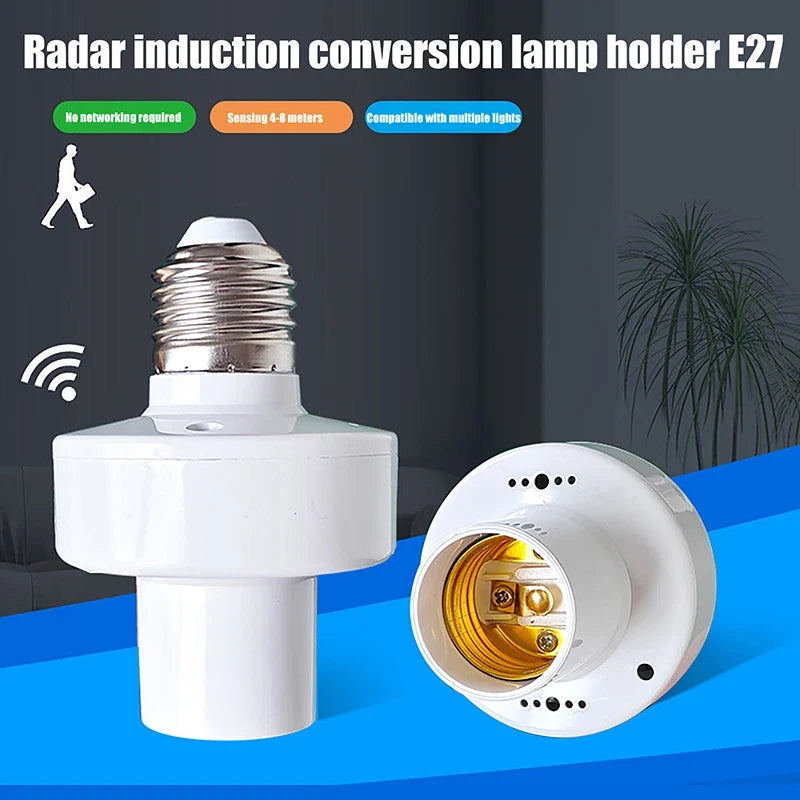 360 Degrees PIR Human Induction Motion Sensor LED Night Lamp Socket Base E27 AC 85-265V Delay Time Adjustable Switch