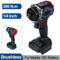 1/4 in (6.35 mm) Brushless Cordless Electric Screwdriver — 21+1 Torque, Two-Speed 0-4000 RPM, 18V Battery Compatible (Battery Not Included)