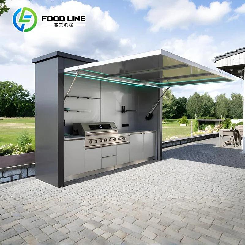 Portable Outdoor Kitchen With Large Storage Space, Ideal For Camping And Backyard BBQ Customize