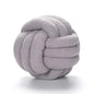 Aesthetic Knotted Ball Plush Cushion - Nordic Round Throw Pillow for Sofa & Bed, 22/28 cm (8.7/11 in)