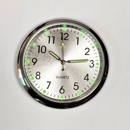 Luminous Mini Car Clock Stick-On Digital Dashboard Quartz Timepiece - 1.6 in (4 cm)