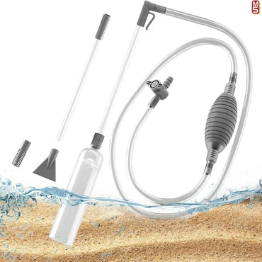 Aquarium Gravel Vacuum Siphon Kit for Large Fish Tanks, Manual Water Change and Sand/Gravel Cleaner with Extension Tube