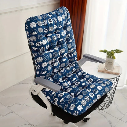 Ergonomic Memory Support Seat Cushion with Integrated Backrest and Lumbar Support for Office, Home & Car