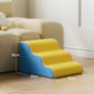 3/4-Step Pet Stairs Memory Foam Ramp for Small Dogs & Cats - Removable Washable Cover, Non-Slip Sofa Ramp