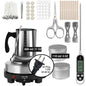 DIY Candle Making Kit with 500W Electric Hot Plate, 900ml/600ml Stainless Steel Melting Pot, Thermometer & Candle Tins