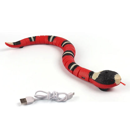 Interactive USB Rechargeable Snake Teaser Smart Sensing Electronic Cat & Small Dog Toy