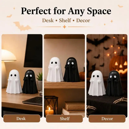 Halloween Ghost Tabletop Figurine, White or Black
