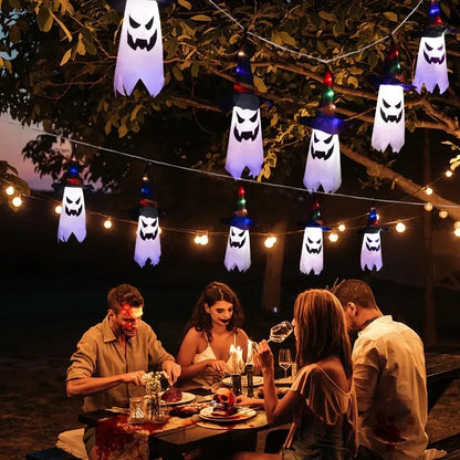LED Ghost Wizard Hat Halloween Decoration – Indoor & Outdoor Ghost Light for Yard, Garden, Courtyard & Party – Style A or B
